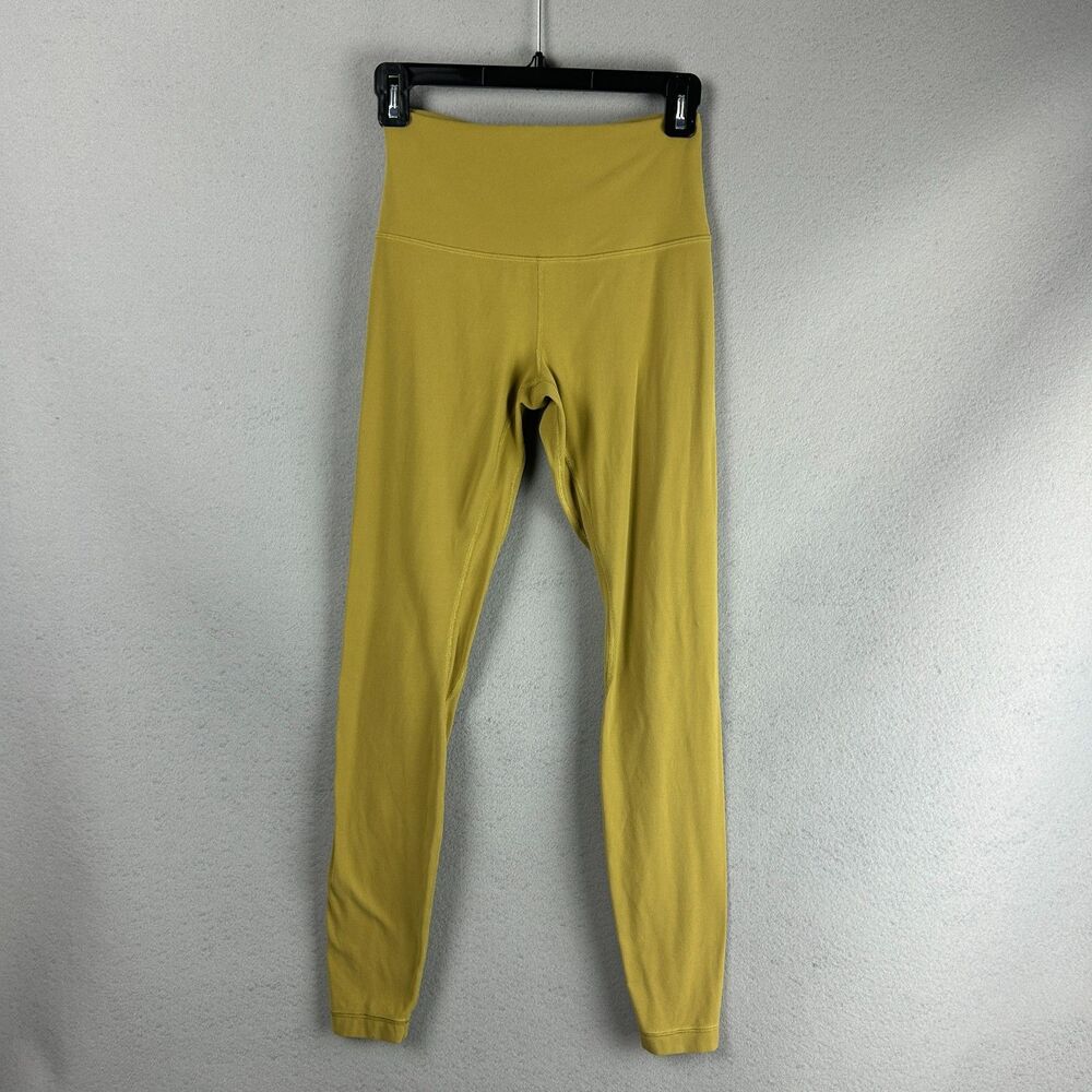 Lululemon Align High Rise Leggings Size 6 Mustard Gold Yellow Ankle Length